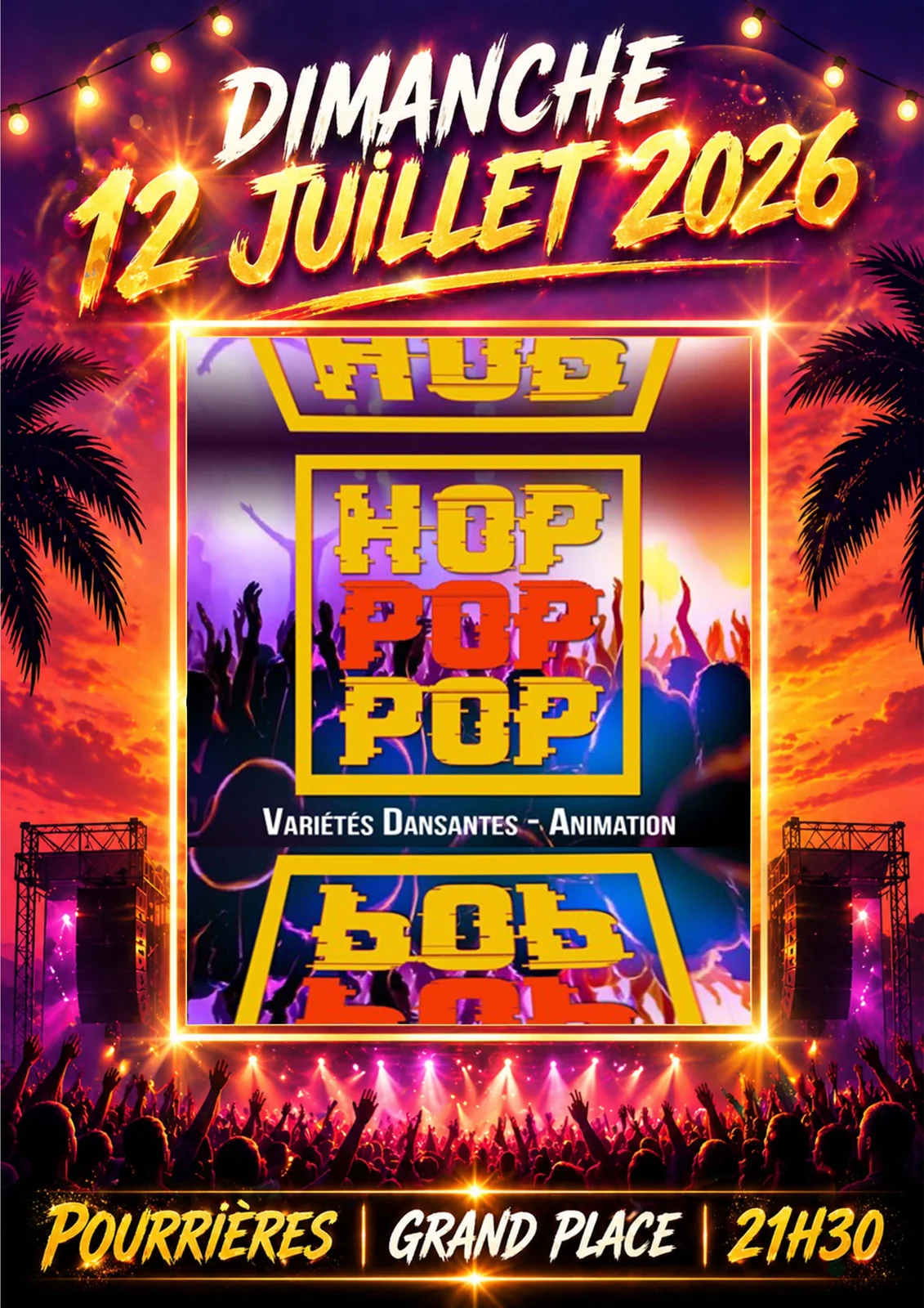 Hop Pop Pop, variétés dansantes, à Pourrières le 12 juillet 2026