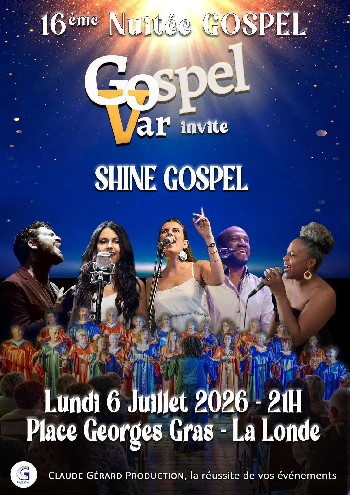 16ème Nuitée Gospel – Gospel Var invite Shine Gospel, 6 juillet 2026 à La Londe